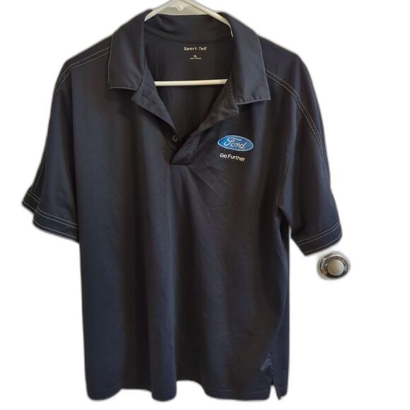FORD Black Sport Tek Size XL Polo Shirt - Picture 1 of 5